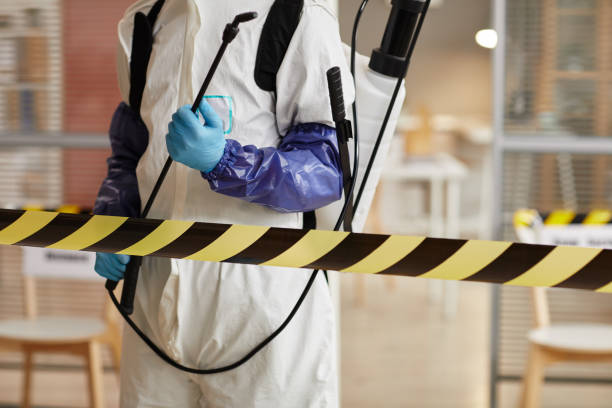 Professional Biohazard Cleanup technician working in Clinton, WI